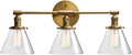 Black Wall Sconce Light Fixture with Clear Glass Canopy Y32737