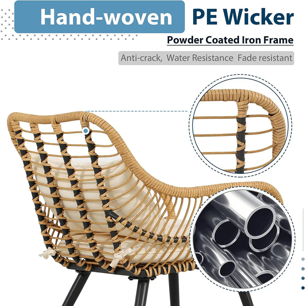 5-Piece PE Rattan Wicker Patio Furniture Set M4833