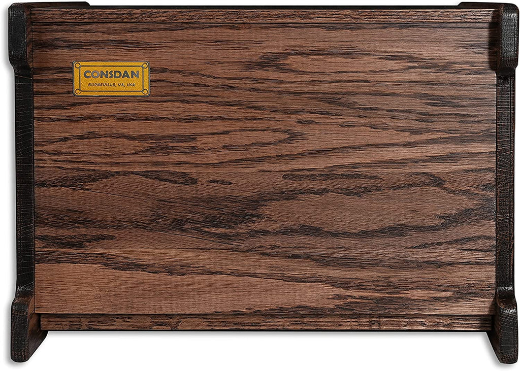 Solid Wood Oak Bread Box with Clear Window Z5099