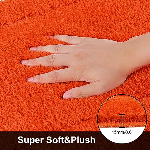 3 Piece Non Slip Absorbent Microfiber Shaggy Bathroom Rug Set A577