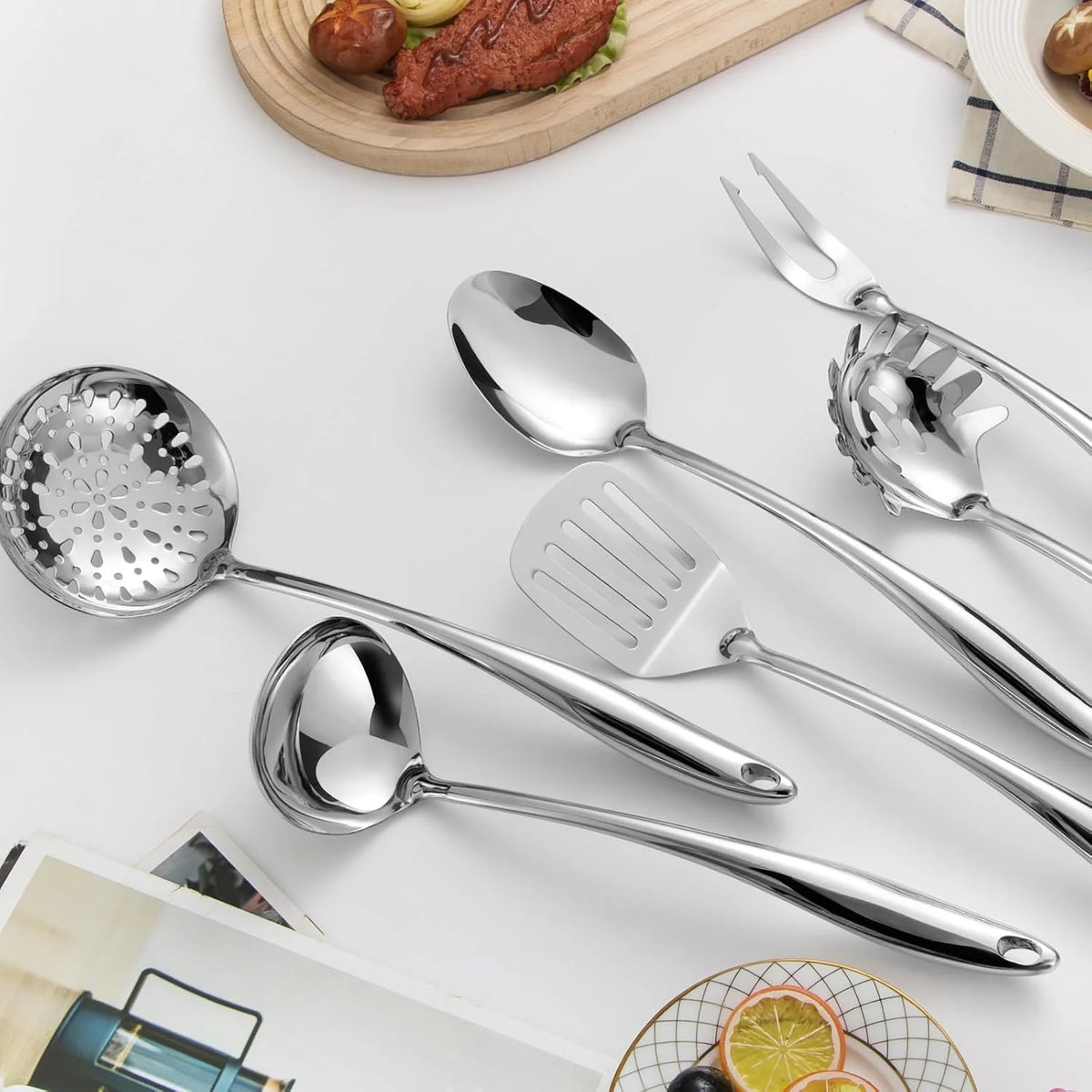 11 Pcs Stainless Steel Gold Kitchen Utensils Set U143234