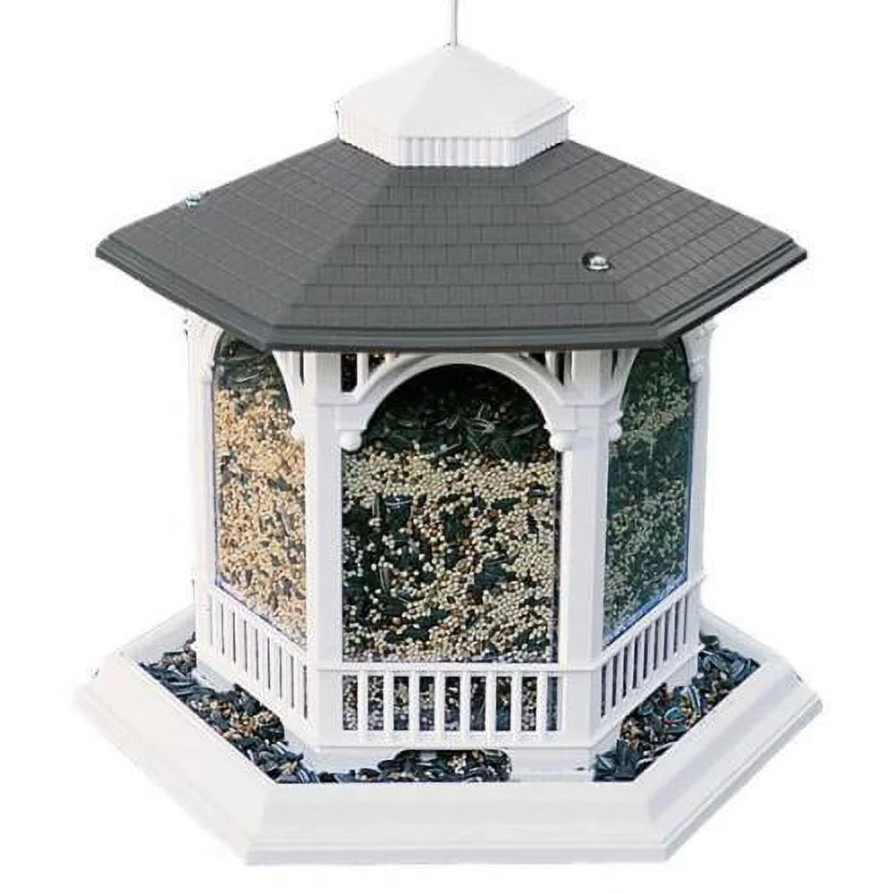 Gazebo Bird Feeder White/Gray Z766166