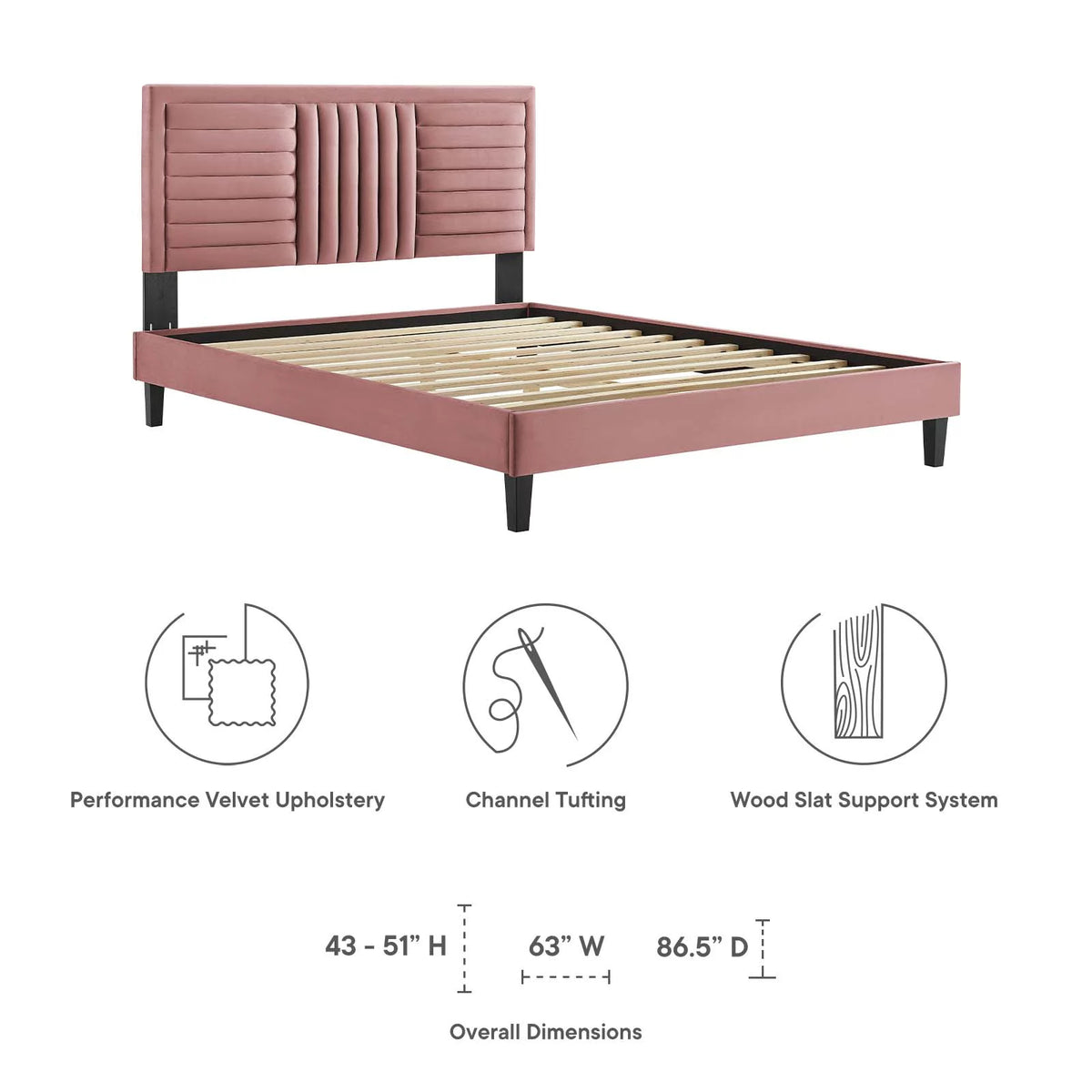 King Platform Bed K45098