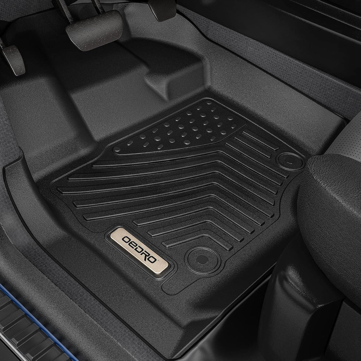 Black TPE Floor Mats Full Set Liners G7559
