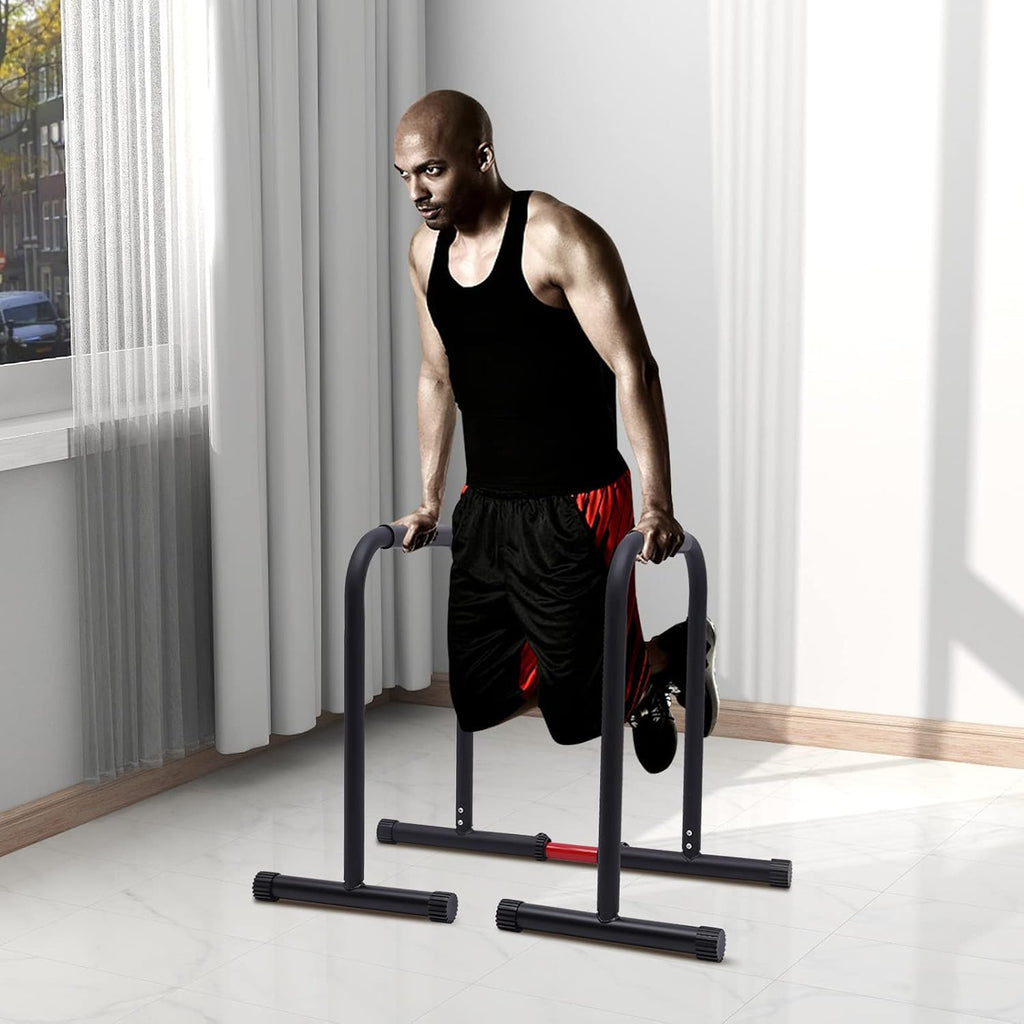 Black Heavy Duty Adjustable Dip Bar, 440 LBS Loading Capacity X966