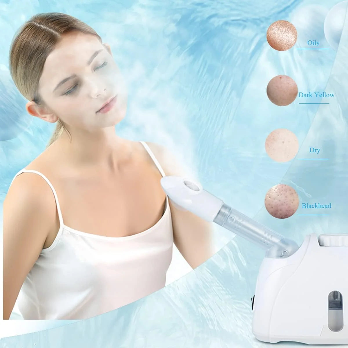 Warm Mist Facial Steamer with Adjustable Nozzle H549