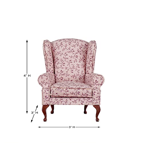 1:12 Scale Miniature Queen Anne Accent Chairs (Purple) P955890