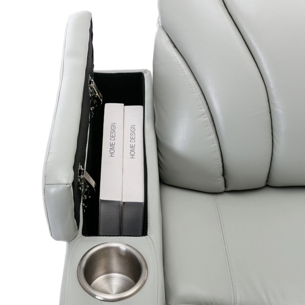 Oversized PU Leather Recliner with Cup Holder Y305861