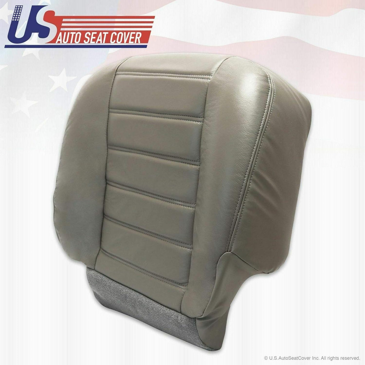 2003 to 2007 Hummer H2 Passenger Bottom Genuine Leather Seat Cover Wheat Gray D34412