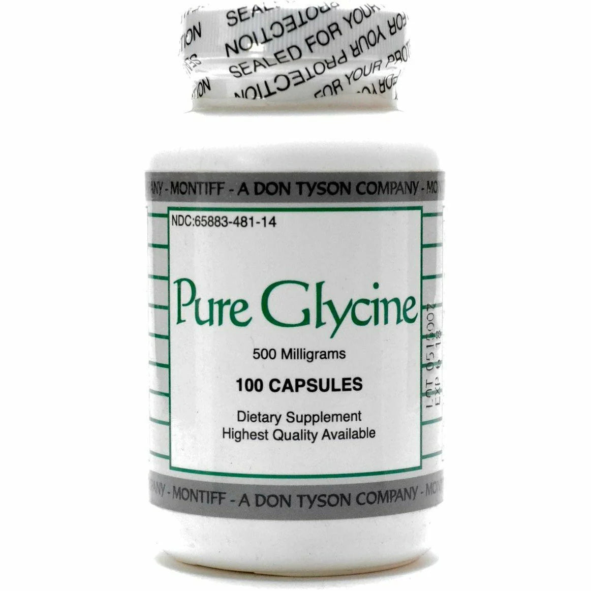 Glycine 500 mg 100 Capsules X973294