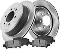 REAR 324 mm 6 Lug Brake Disc Rotors + 4 Metallic Brake Pads Y849050