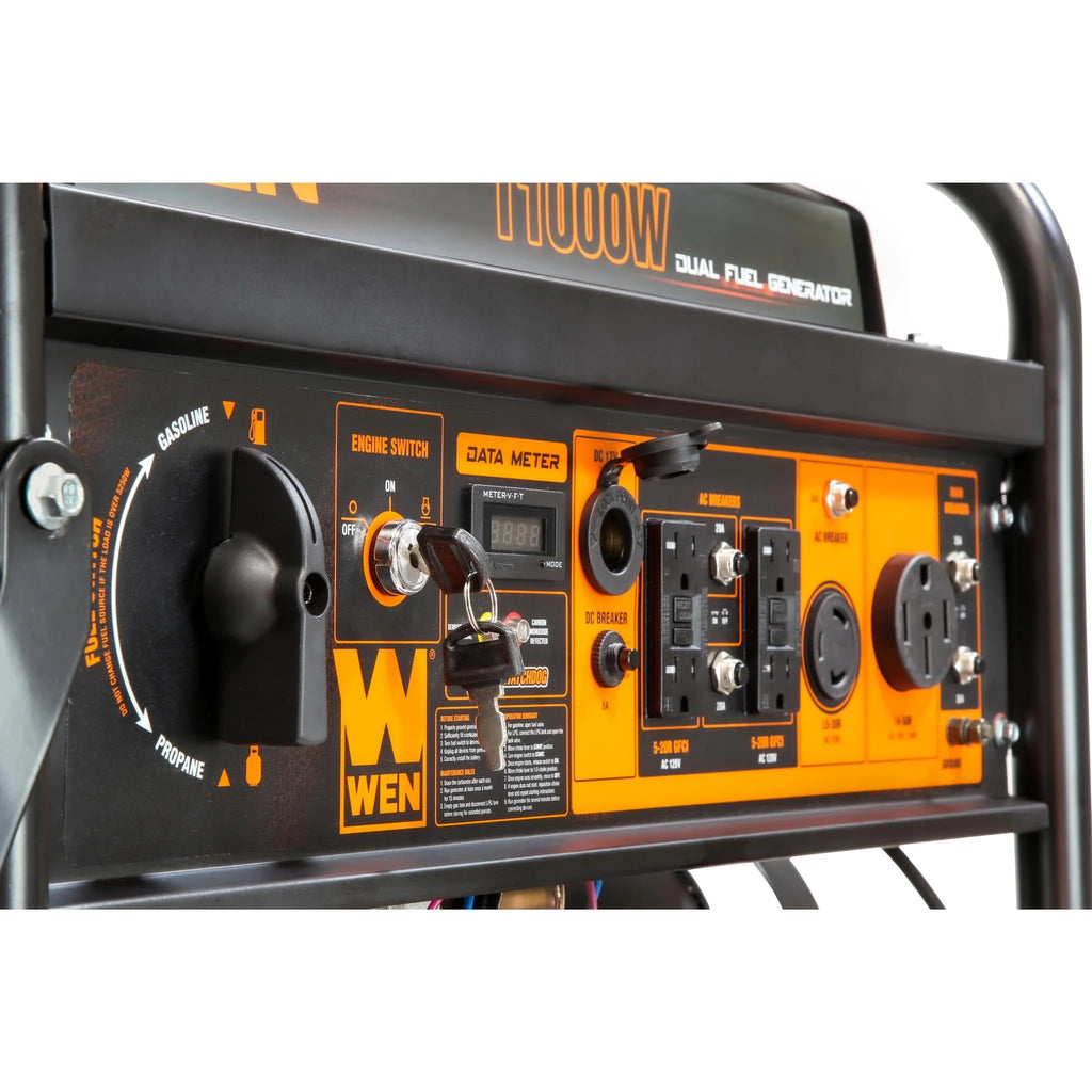 11000-Watt Dual Fuel Portable Generator with Wheel Kit Q4720