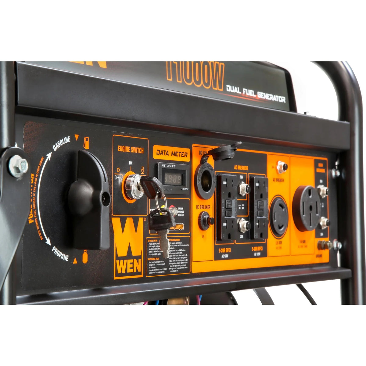 11000-Watt Dual Fuel Portable Generator with Wheel Kit Q4720