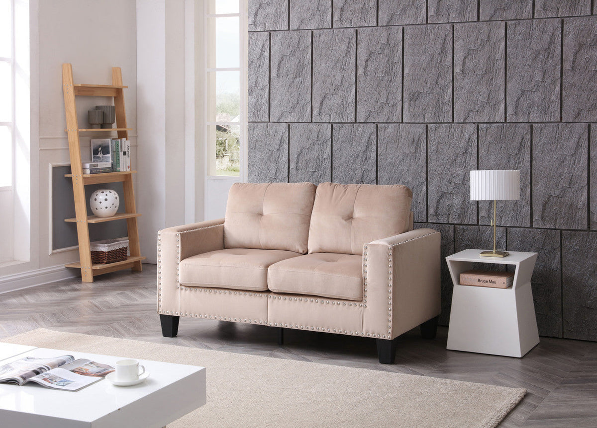Beige Loveseat O24762