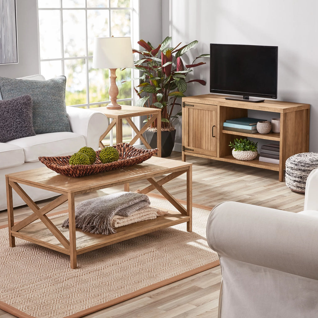 Rustic Weathered Oak TV Stand G84771