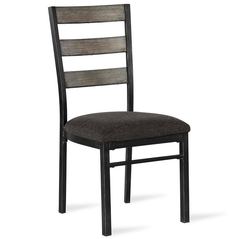 Gray Ladderback Dining Side Chair (Set of 2) I972