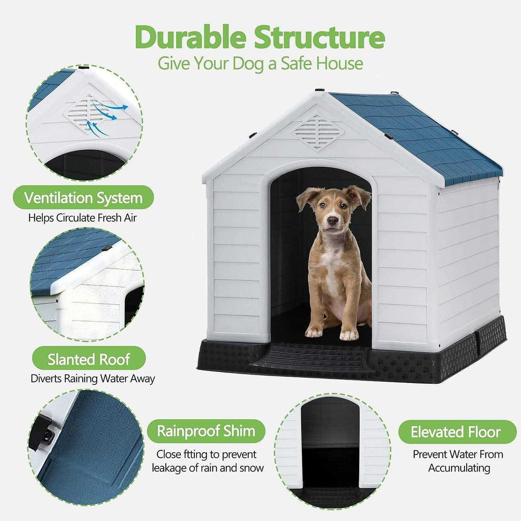 Waterproof Plastic Dog House with Vent and Raised Floor S601