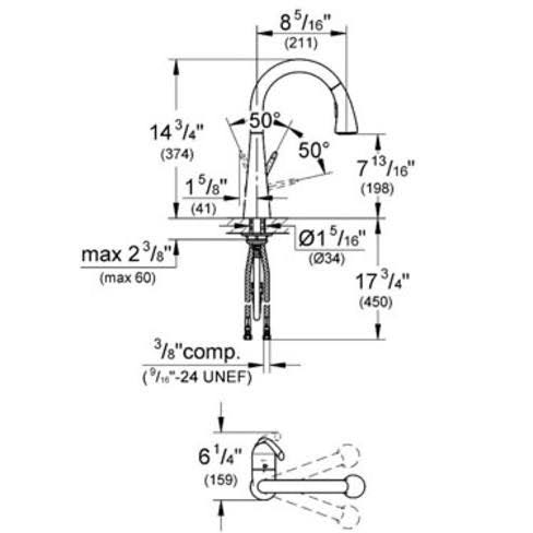 Single Handle Stainless Steel Kitchen Faucet K126