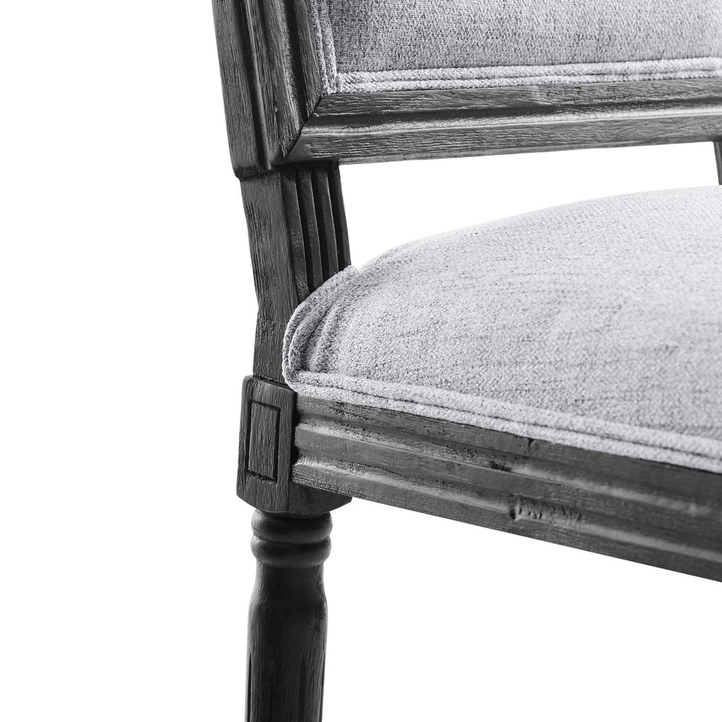 Black Light Gray Upholstered Fabric Dining Side Chair O80584