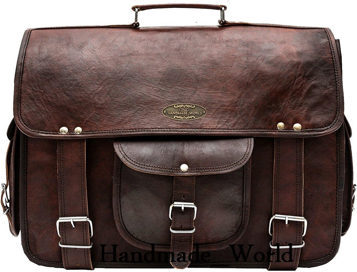 Leather Messenger Laptop Bag Satchel (11 X 15) W430