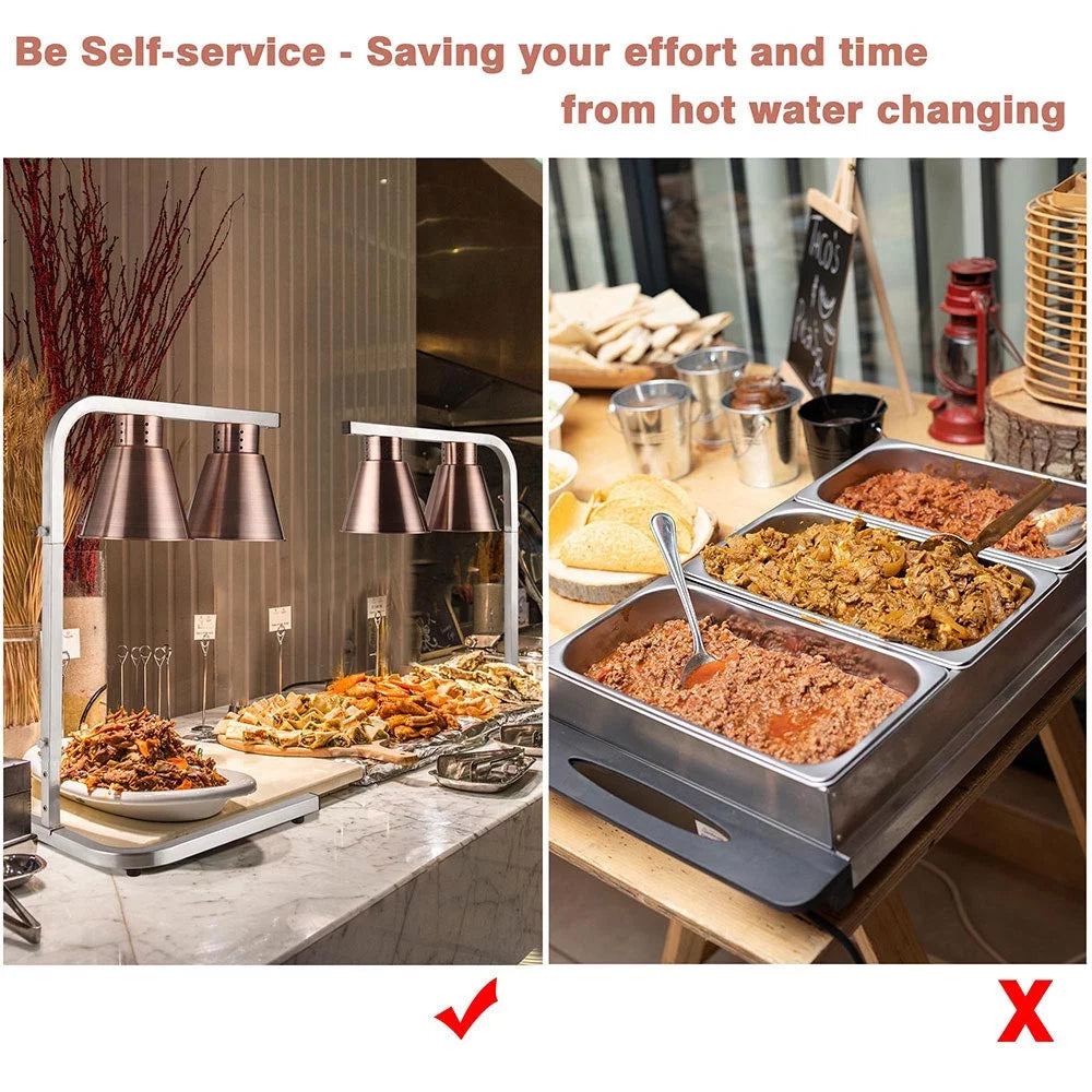 Commercial Food Warmer with Dual 250W Bulbs R28554