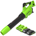 48V Brushless Leaf Blower 515CFM 125MPH with 2 2.0Ah Batteries & 4A Dual Port Charger S4446