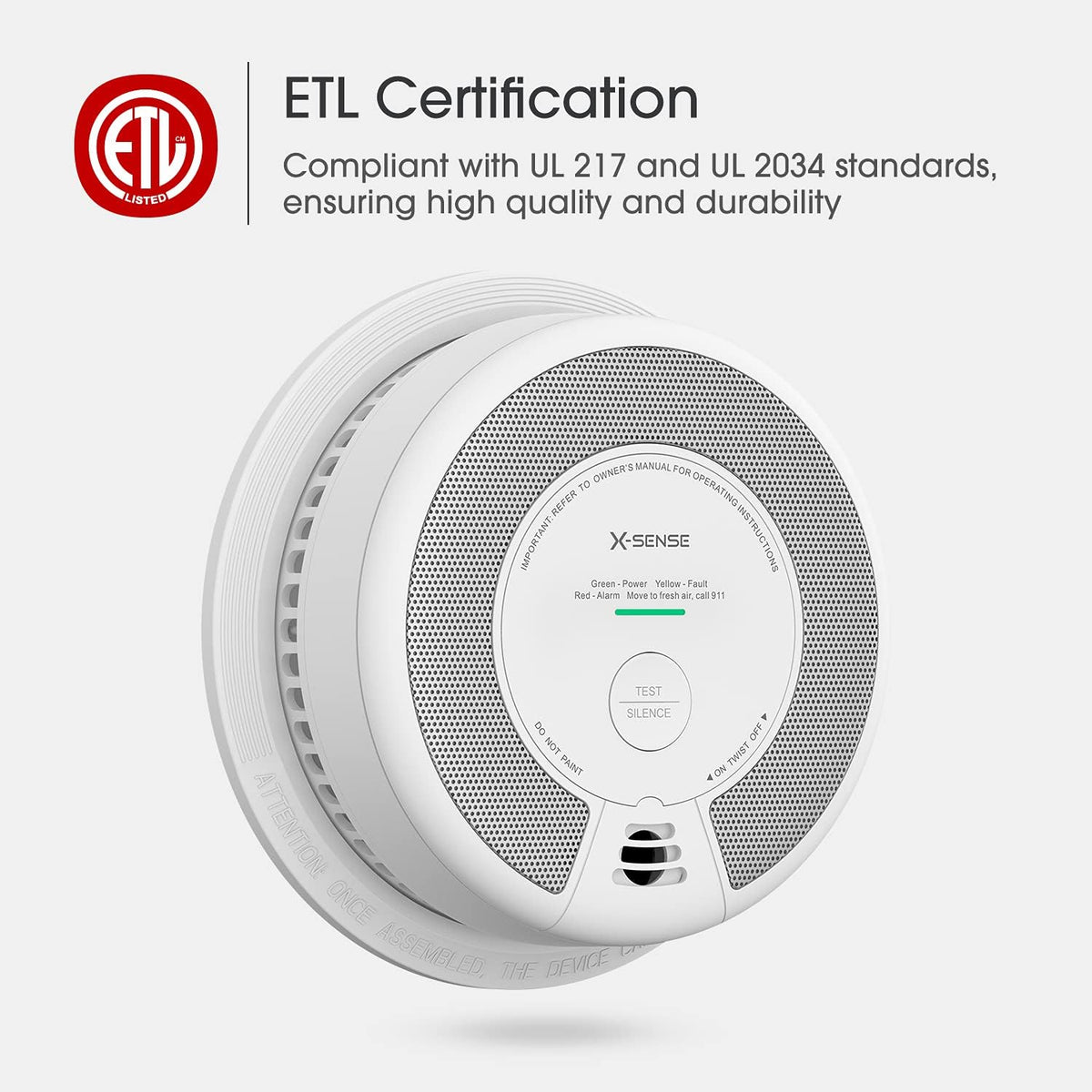 2-in-1 Smoke and Carbon Monoxide Detector Alarm V4281