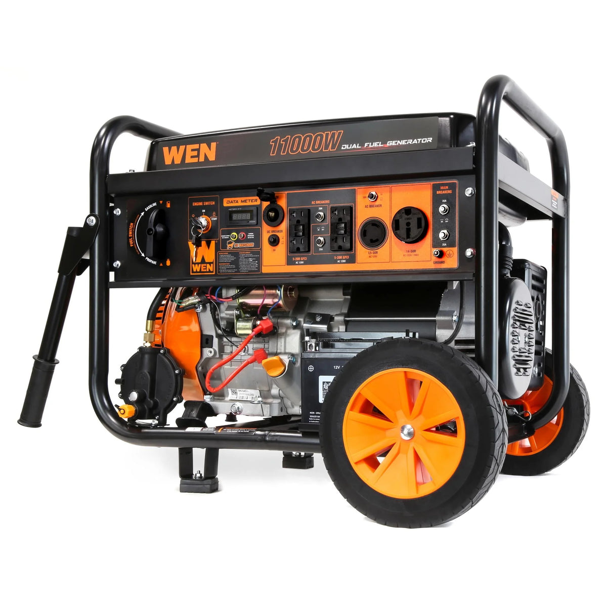 11000-Watt Dual Fuel Portable Generator with Wheel Kit Q4720