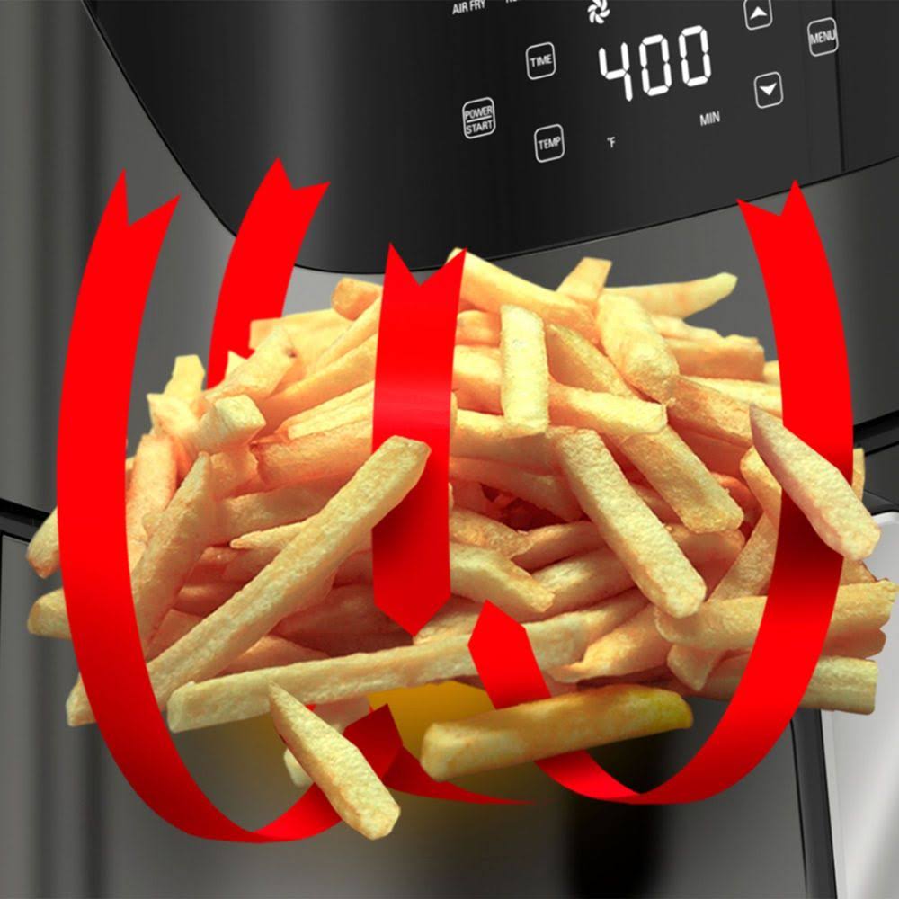 6.3-qt. Touchscreen Air Fryer - Black Stainless Steel M272629