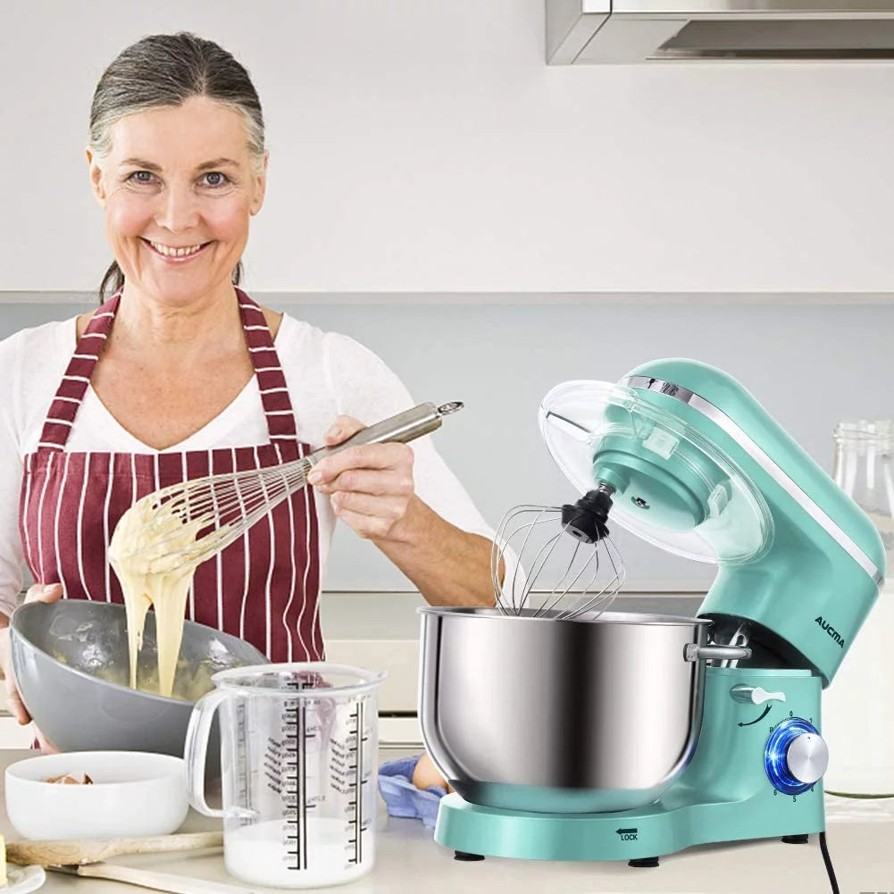 6.5-QT 660W 6-Speed Tilt-Head Electric Stand Mixer, Blue X637463