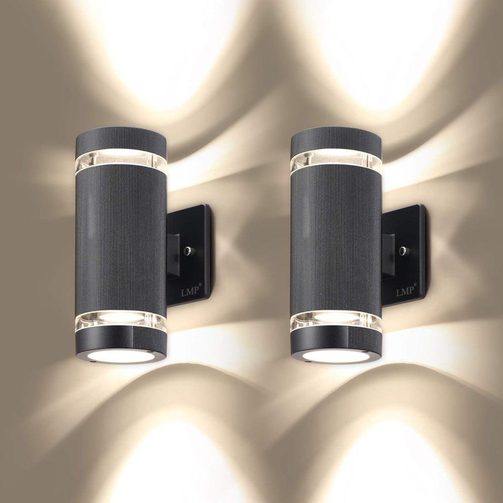 2 Pack Aluminum Waterproof LED Outdoor Wall Lights P914706