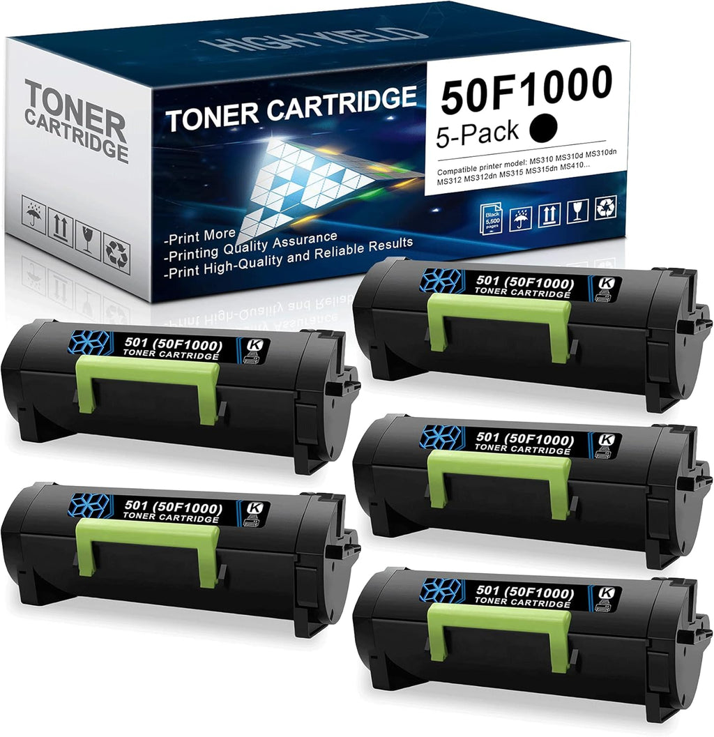 Black 5 Pack Toner Cartridge Q7619