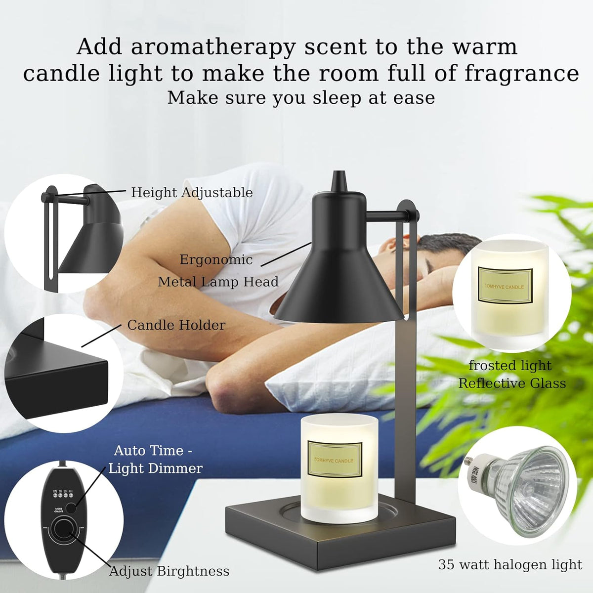 Candle Warmer Lamp with Auto Shut Off Timer S61199