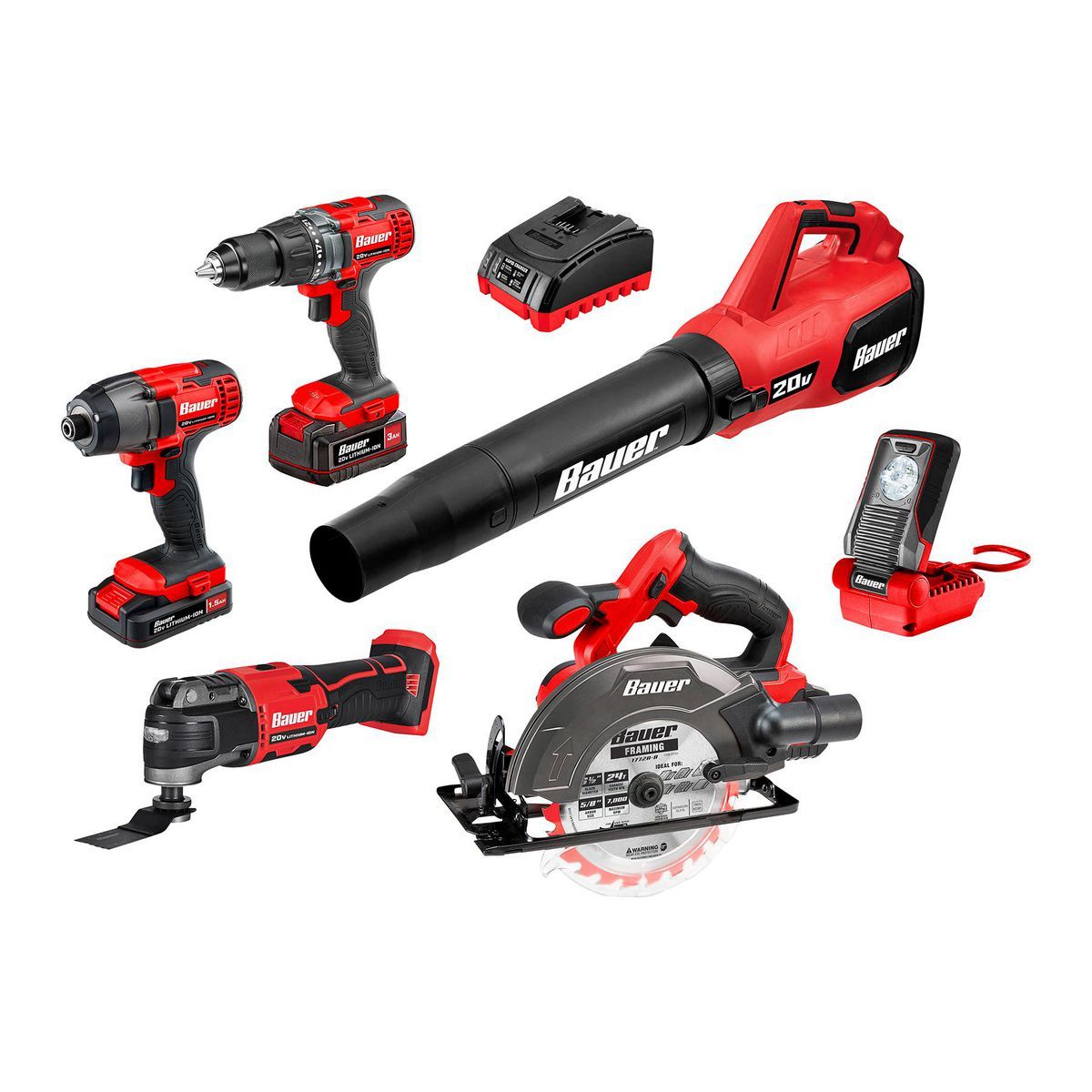 20V Cordless 6-Tool Combo Kit with Battery and Charger U420