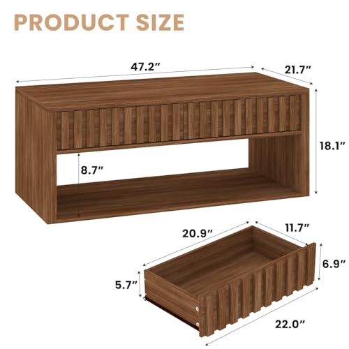 Lift Top Coffee Table with Storage Shelf M7876