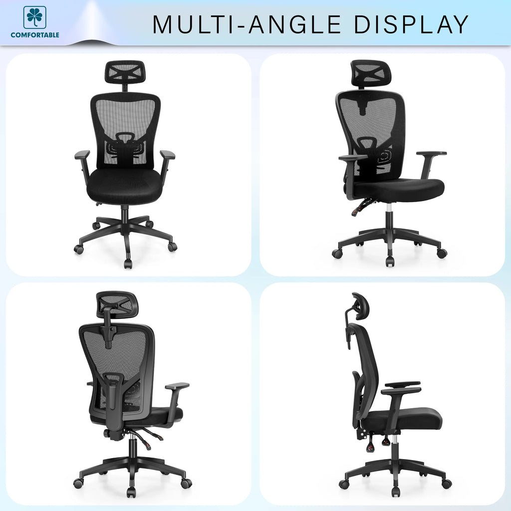 Black High Back Mesh Ergonomic Office Chair V55204