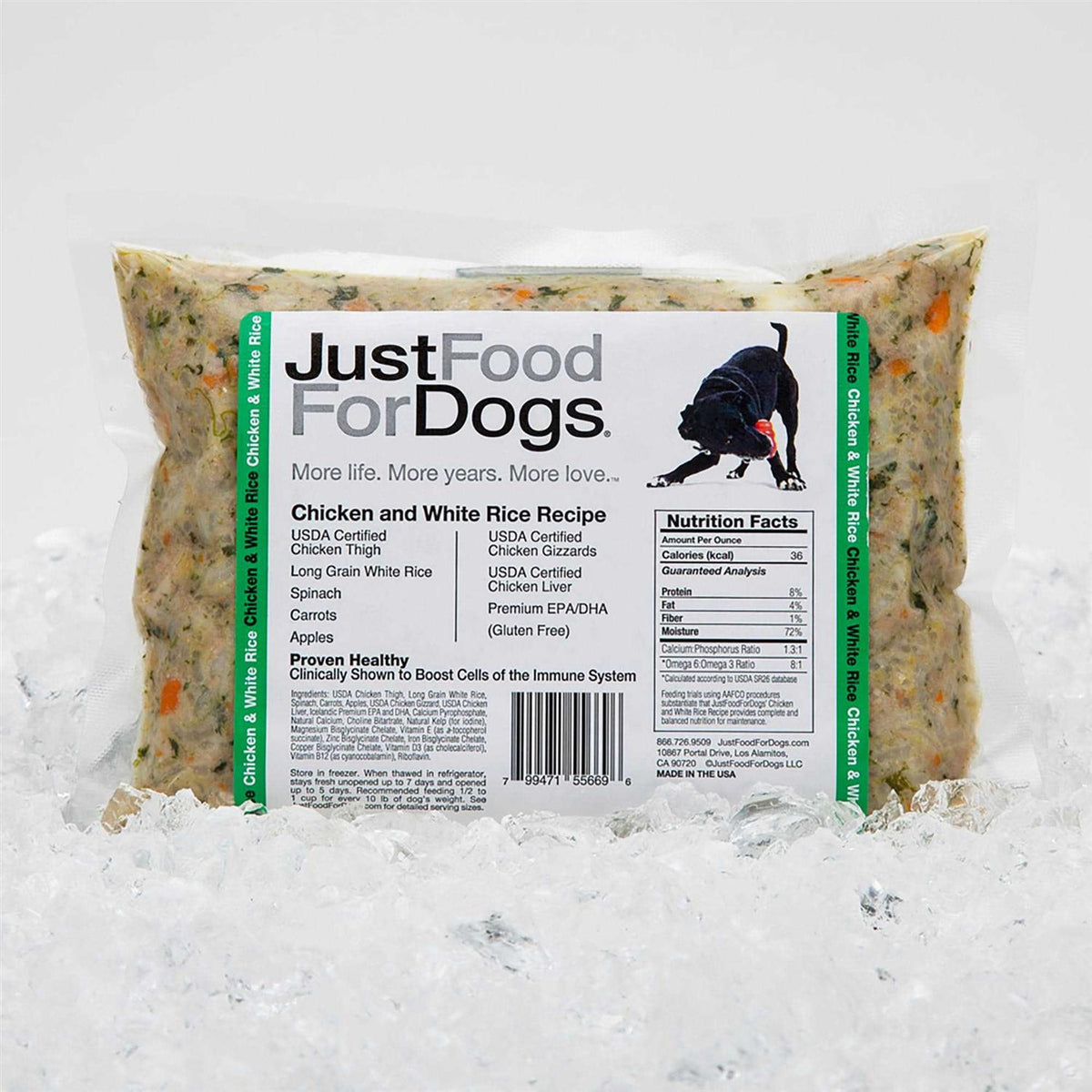 Chicken & White Rice Frozen Dog Food J308