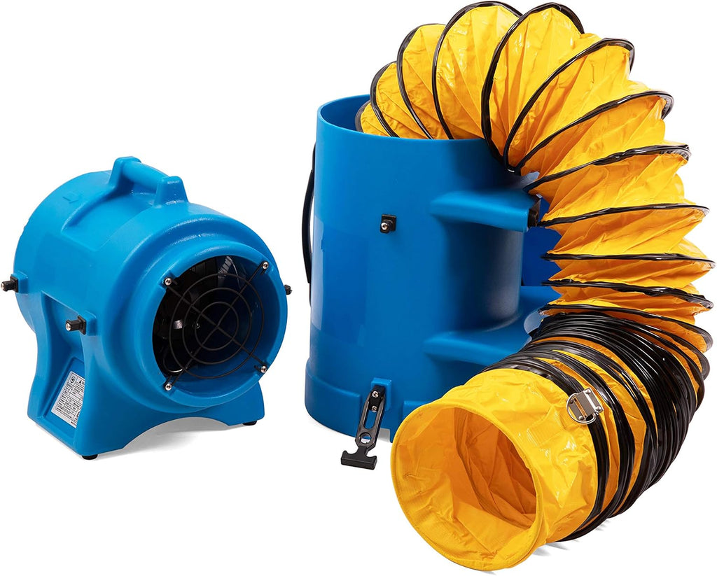 Plastic Compaxial Blower with 25' Ducting and Canister Assembly (8inch) F46736