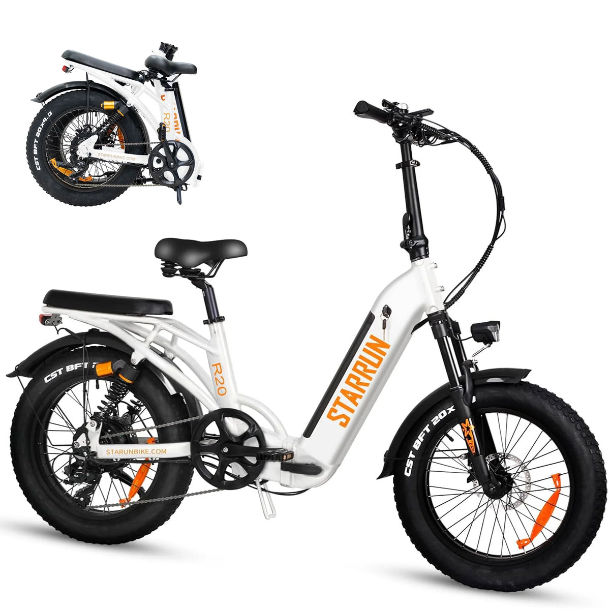 20''×4.0'' Fat Tire Electric Bike with 48V 20AH Removable Battery P2766