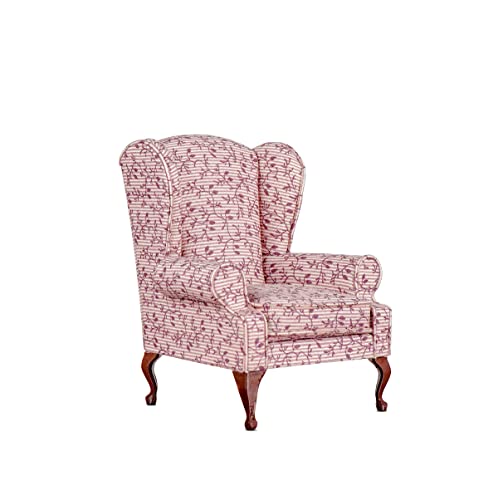 1:12 Scale Miniature Queen Anne Accent Chairs (Purple) P955890