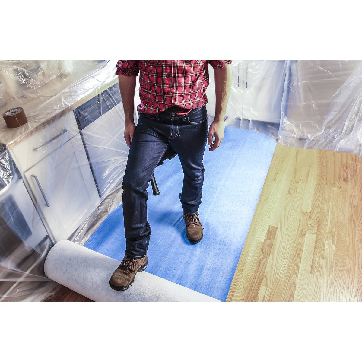 Blue Floor Protection, 40 in. x 54 ft. Y7193
