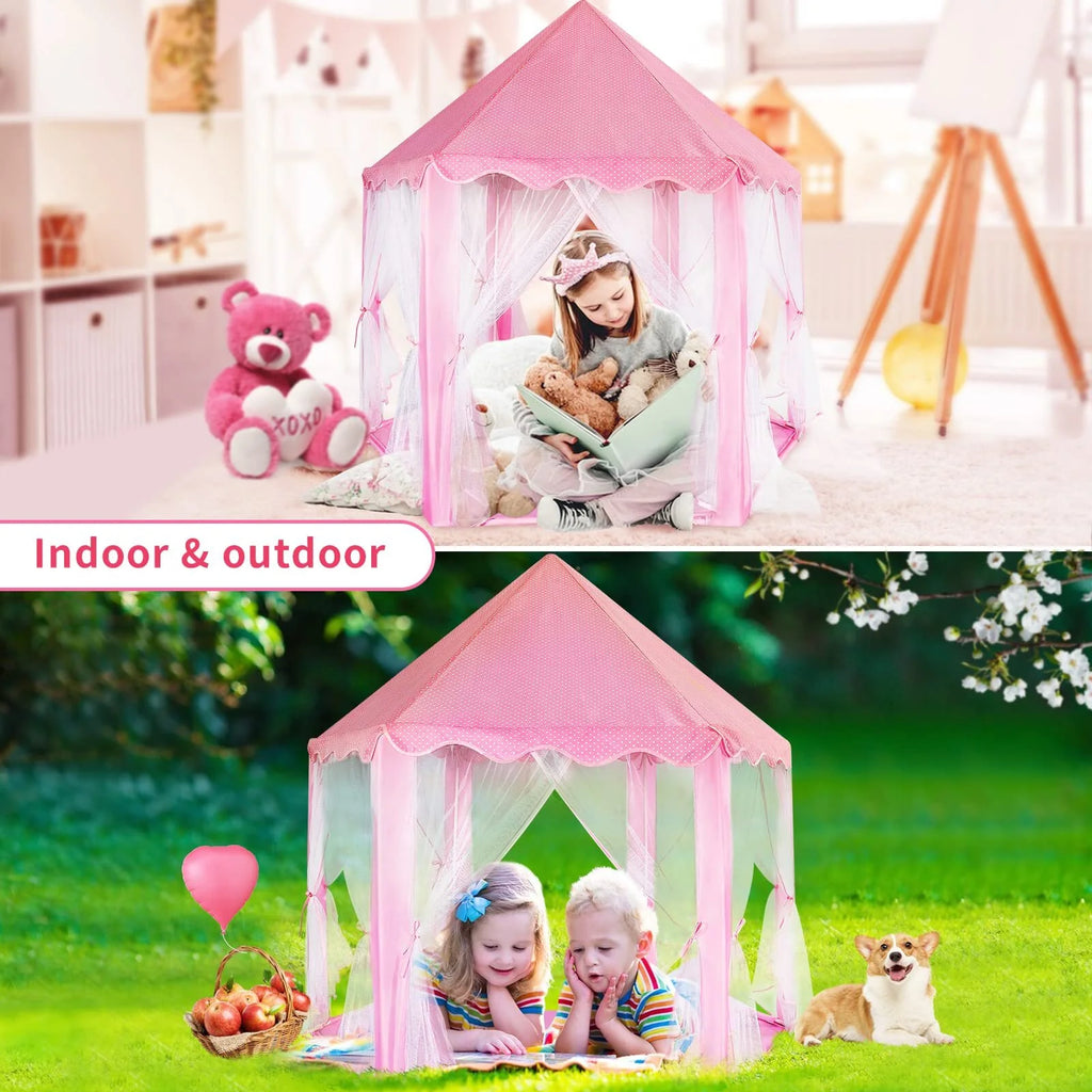 Castle Princess Tents with Lights, Kids Tents for Indoor and Outdoor Play R587964
