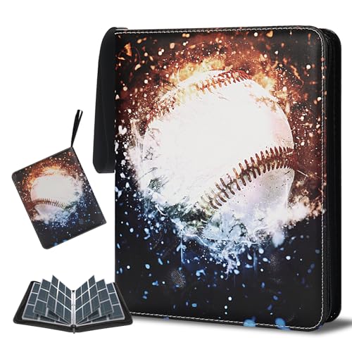 Baseball Card Binder with 50 Removable Sleeves C548781