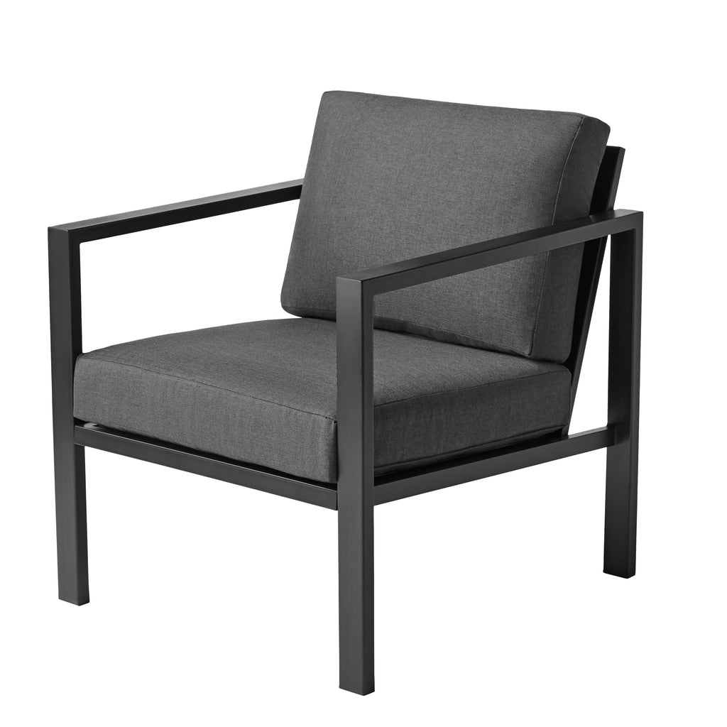 4-Piece Outdoor Patio Conversation Set, Seats 4, Gray R10900