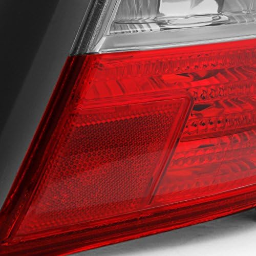 Red Clear Rear Tail Lights Pair B6227