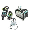 Baby Trend Blue Combo Playard Travel System Stroller with Car Seat Swing Chair Bag Baby Set N286209