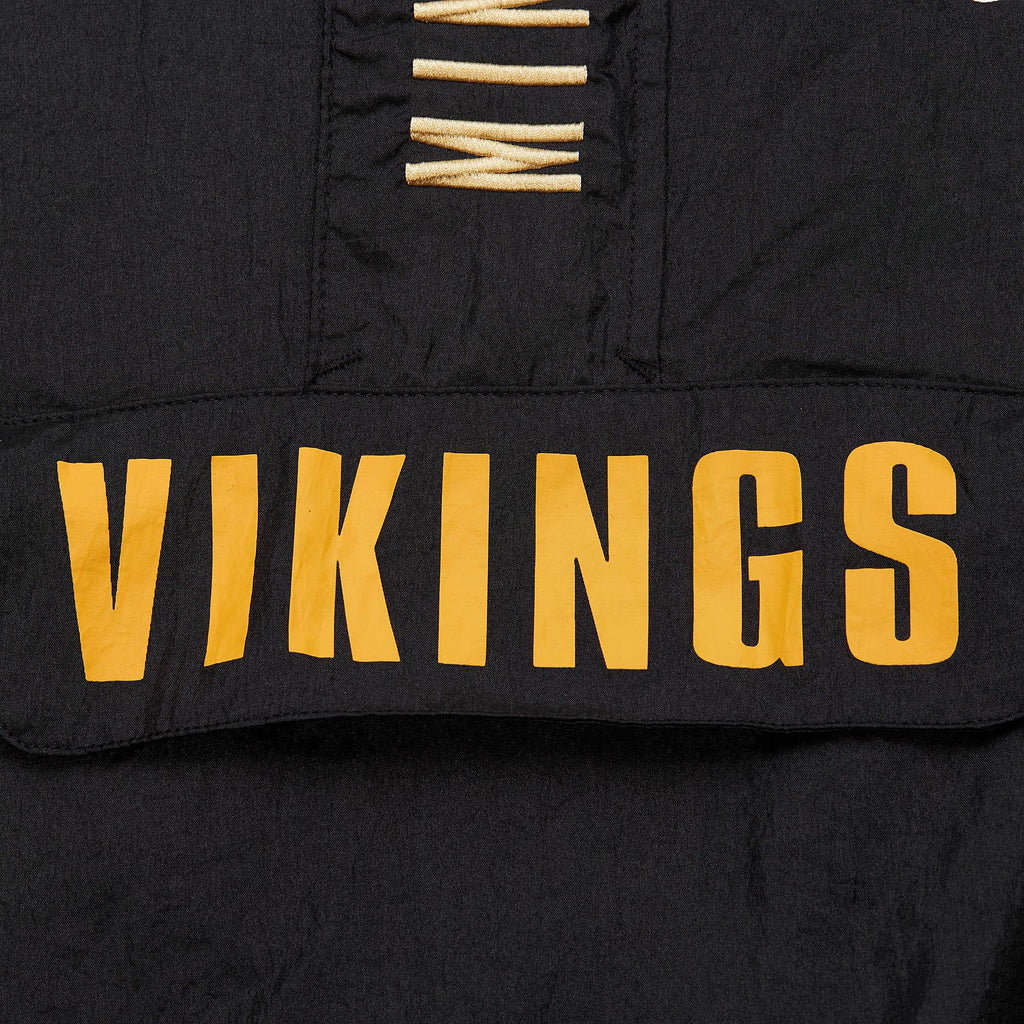 Black Minnesota Vikings Quarter-Zip Windbreaker Jacket Q67062