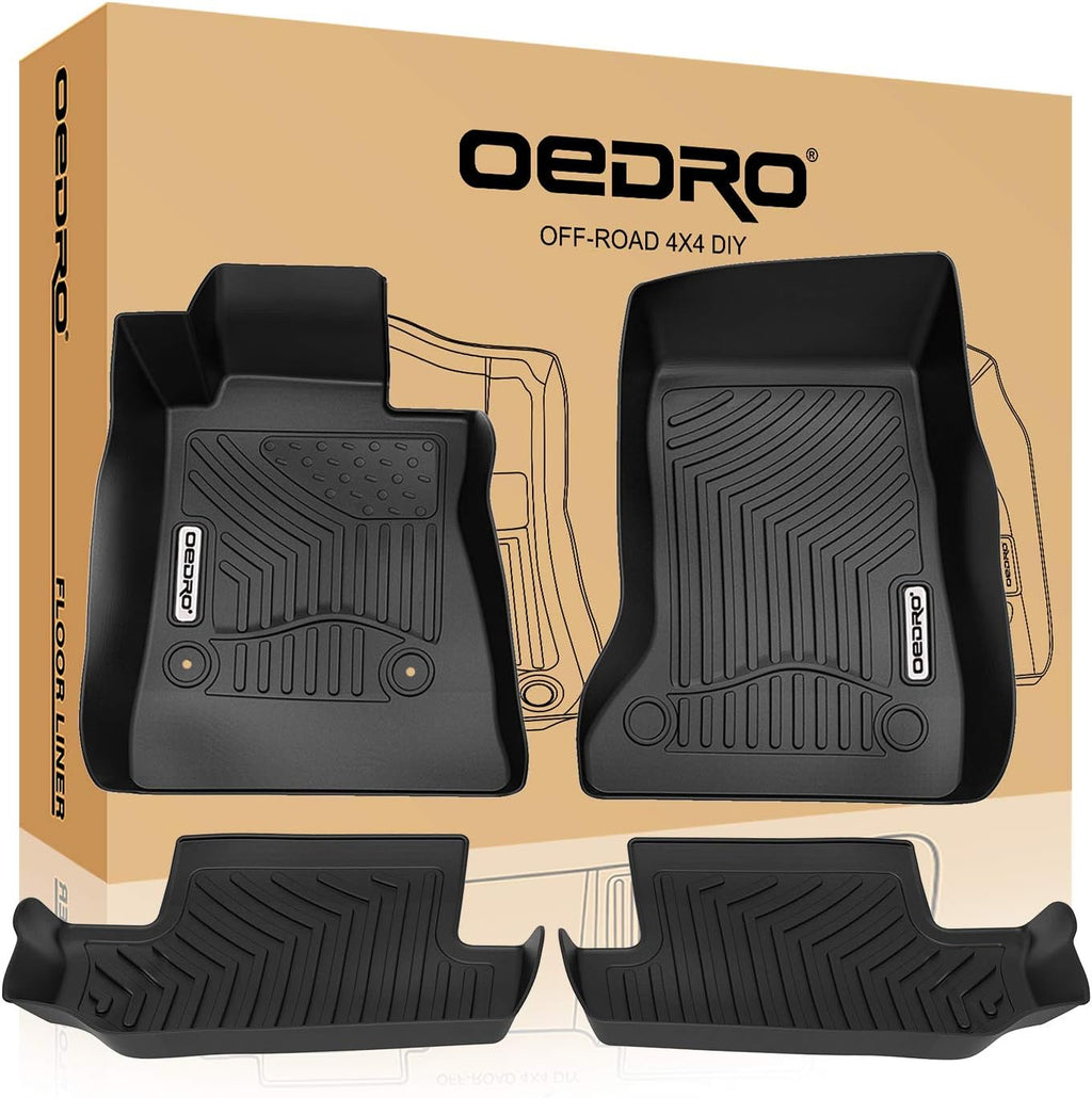Black TPE Floor Mats Full Set Liners G7559