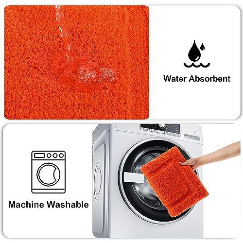 3 Piece Non Slip Absorbent Microfiber Shaggy Bathroom Rug Set A577