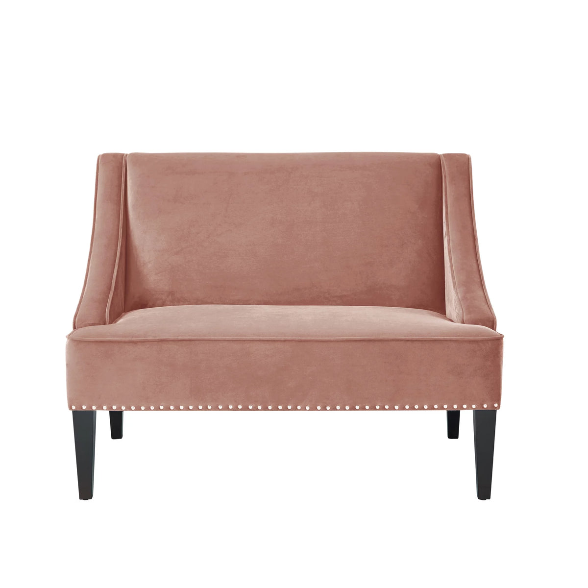 Blush Velvet Upholstered Bench U7731